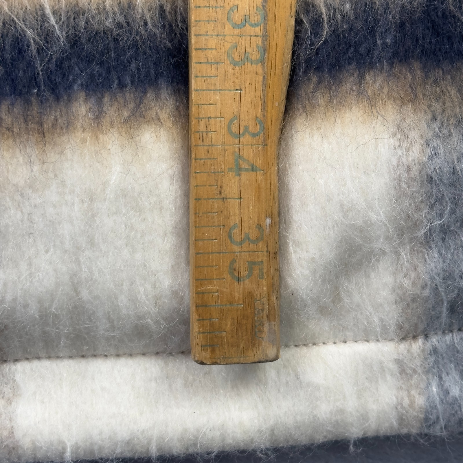 F&F Shacket Fleece Lined Coat With Pockets Blue, White & Beige Check Size Medium image 5