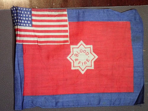 Ca. 1907-08 US over SALVATION ARMY STICK FLAG William Booth Visit Souvenir???