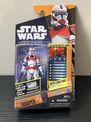 NEW 2009 STAR WARS SAGA LEGENDS SHOCK TROOPER SL15 INCLUDES SECRET WEAPONS