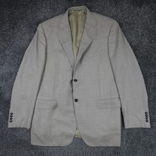 Canali Blazer Jacket Travel Wool Lightweight Fine Men's Size 46R Water Resistant