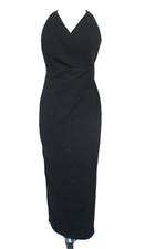 Vintage Tahari Maxi Dress Evening Gown Size 8 Women Black Sleeveless