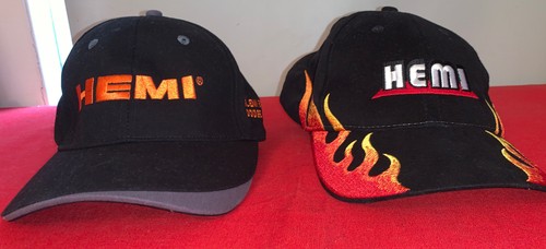 2 Dodge Hemi Embroidered Flames Orange 