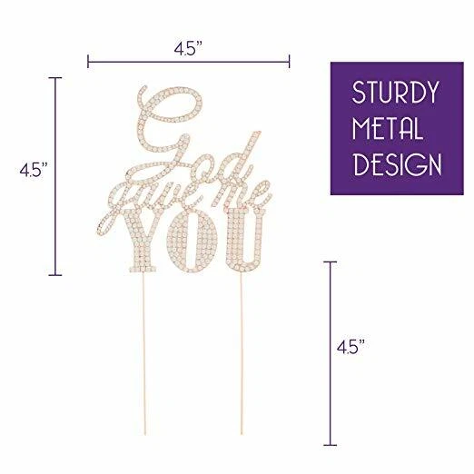 God Gave Me You adorno de pastel de boda (oro rosa) Foto 2 de 4