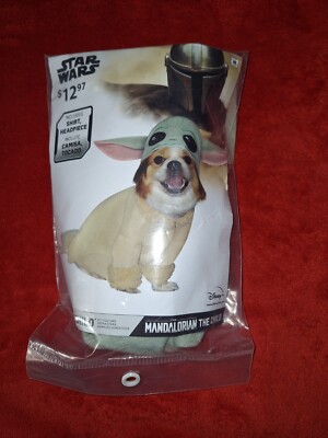 LITTLE DOG  BABY YODA  DOG  CLOTHES   SIZE MEDIUM NAVER WORN NEW