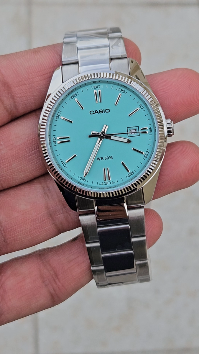 Casio MTP-1302PD TIFF Blue Dial – Classic Men's Stainless Steel