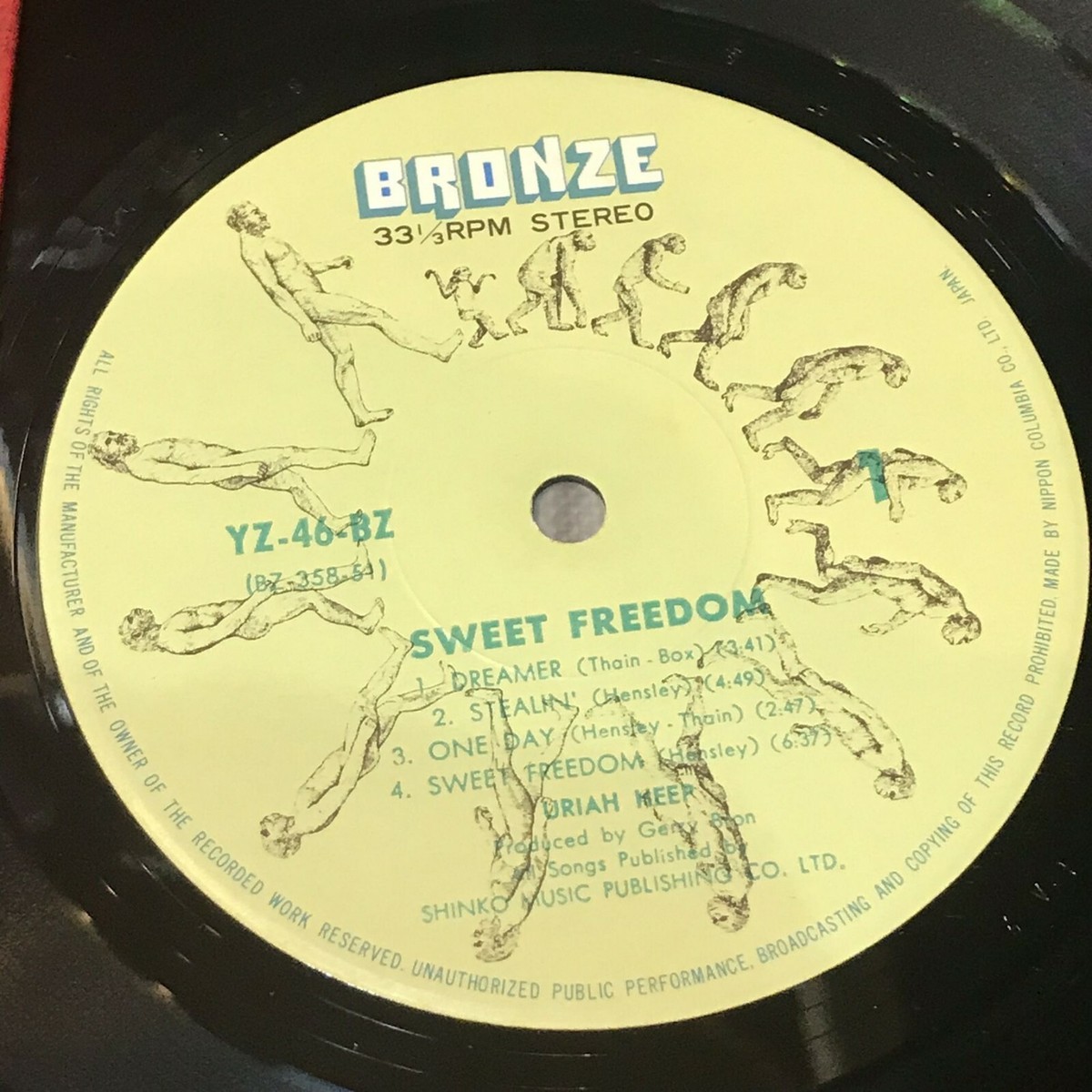 URIAH HEEP Sweet Freedom JAPAN LP RECORD YZ-46-BZ w/ OBI +