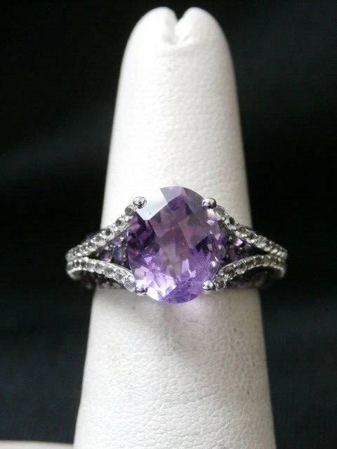 Purple topaz ring sale