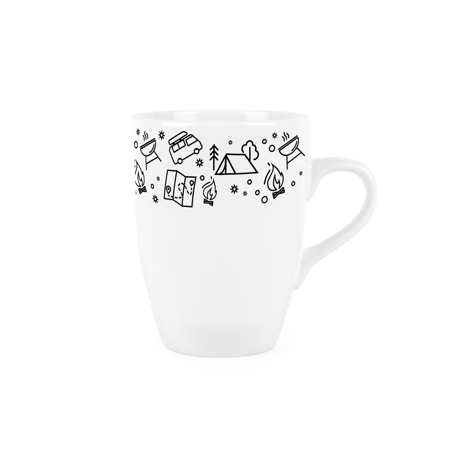 Camping Mug - Tent Forest Outdoor Gift - Tea/Coffee Ceramic Cup Present