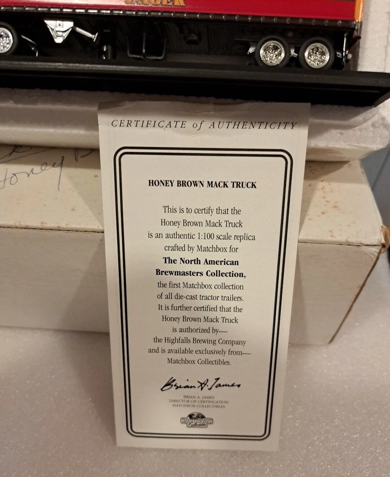 Mack CH600 "Honey Brown Lager " 1:100 Scale Matchbox Diecast Model - Image 2 of 4