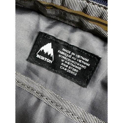 Burton Durable Goods Kilo Backpack Book Bag Striped Navy Yellow Lots of Pockets - Picture 10 of 12