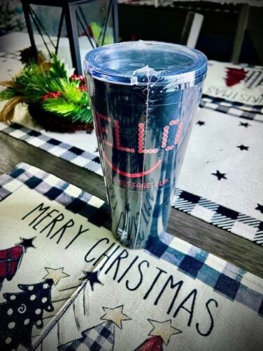 7 Eleven "Hello Custom Message Cup" Tumbler with Blu Lettering -Brand New Sealed - Afbeelding 1 van 1