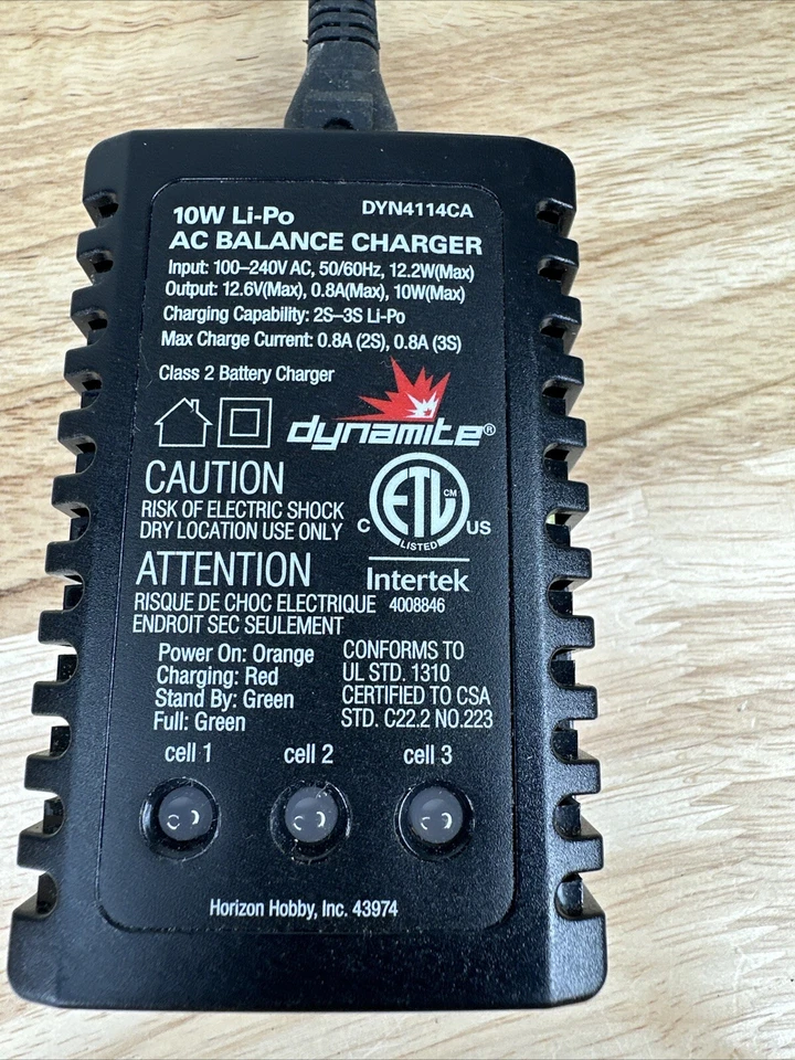 Dynamite DYN4114CA 10W Li-Po LiPo AC Balance Charger Horizon Hobby Inc - Image 2 of 4