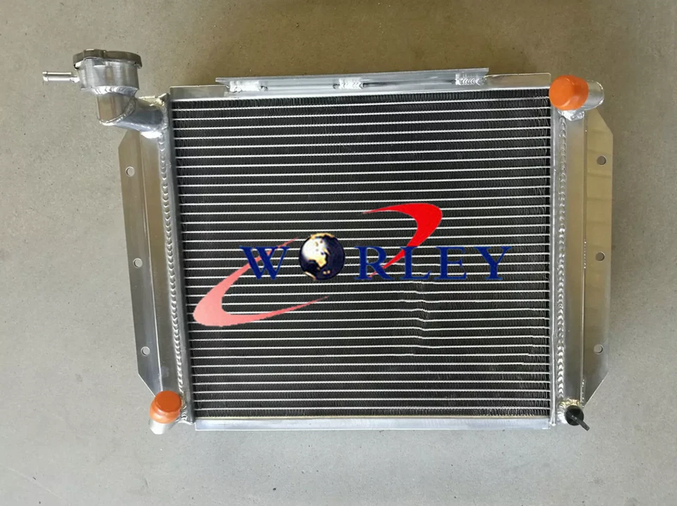 Radiador de aluminio Crossflow para 1955-1962 MG MGA 1500 1600 1622 DE LUXE MT 3 filas Foto 2 de 4