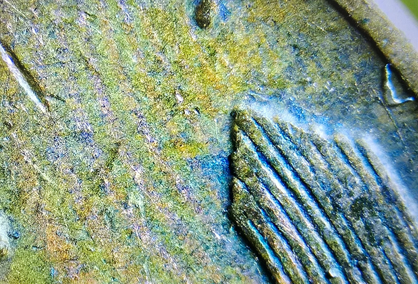 1944 S Wheat Cent DDR 1DR 010 & Strike Through XF Mint Error Penny Double Die