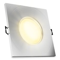 Einbaustrahler Beda In Silber GebüRstet & Quadratisch IP65 Led Modul 5W Warmweiß