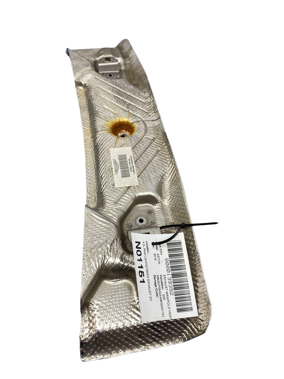 2019-2023 ASTON MARTIN VANTAGE LEAF SCREEN EXHAUST SYSTEM HEATSHIELD KY6311196AA