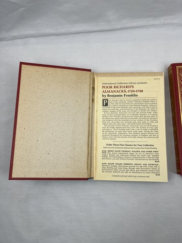International Collectors Library Lot of 2 Benjamin Franklin Books Red Hardcover - Picture 4 of 8