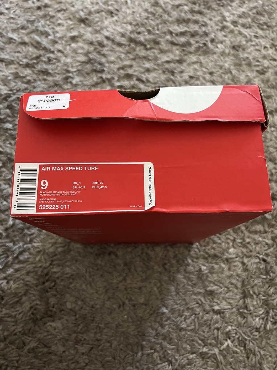 Size 9 - Nike Air Max Zoom Turf Black White Yellow 2018 | eBay