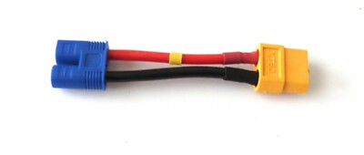 EC3 Male to XT60 Female RC Connector 14 AWG 12'' Length