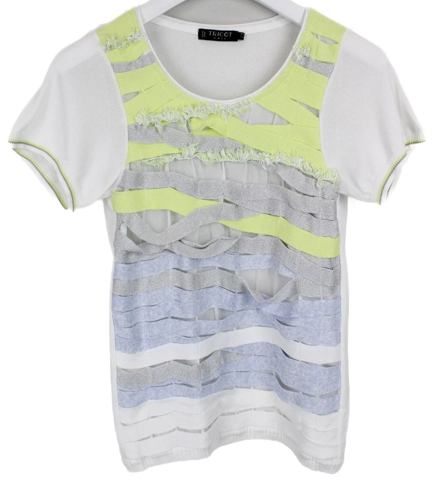 Tricot Chic T-Shirt Damen US 6 Kurzärmlig Gestrickt Glitzer Einzelheiten - Bild 1 von 4