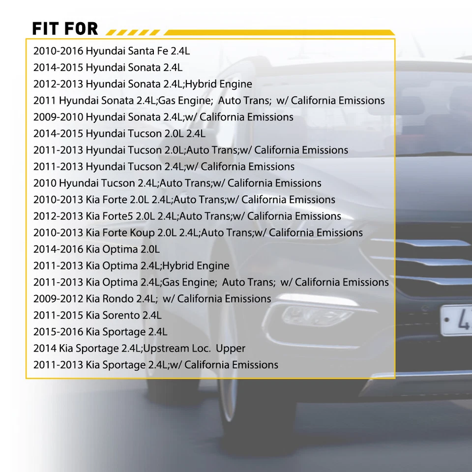 2pcs O2 Oxygen Upstream Sensor & For Downstream 2010-2016 Hyundai Santa Fe 2.4L - Image 2 of 4