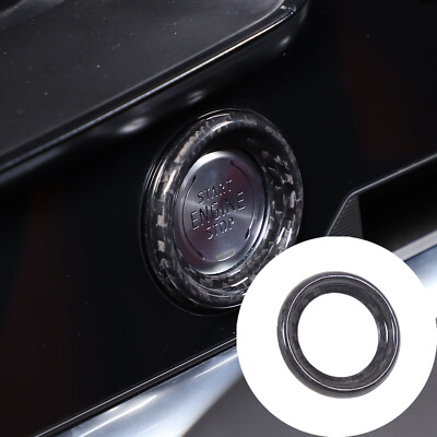 Carbon Fiber One Push Start Pause Button Trim Ring For Corvette C8 2020-2025