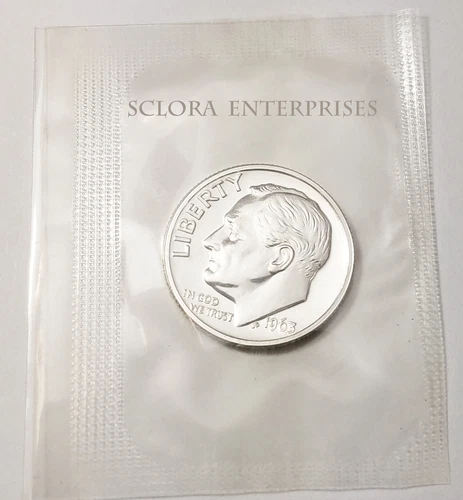 1963 P Roosevelt  *PROOF*  *90% SILVER*  Dime  **FREE SHIPPING**