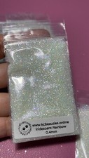 Iridescent White Rainbow 0.2MM Fine Glitter nail acrylic gel craft US Seller 5g