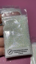 Iridescent White Rainbow 0.2MM Fine Glitter nail acrylic gel craft US Seller 5g