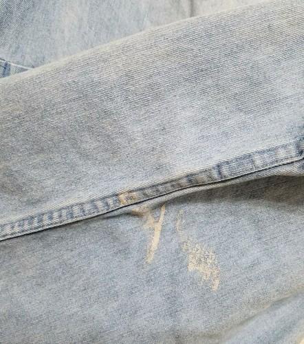Harley Davidson Denim Button Down Sleeveless Shirt Embroidered Logo Distress XL - Picture 3 of 5