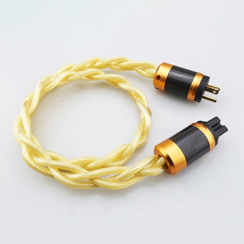 audiophile power cable Braided 3-conductor Euro 2-pin US 3-pin IEC C15 Plug - Picture 15 of 29