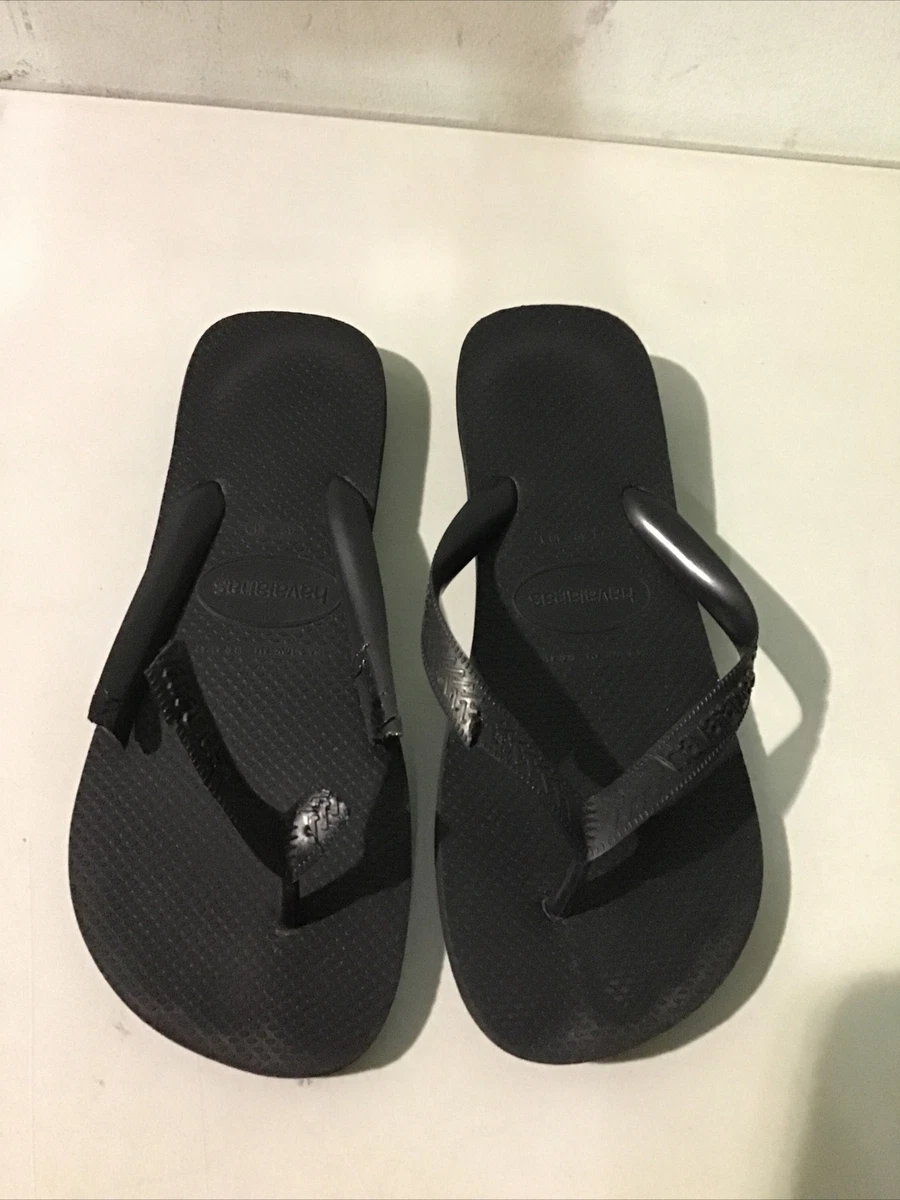 Plain black best sale havaianas