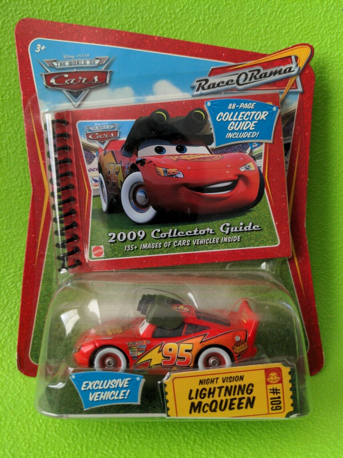 DISNEY PIXAR NIGHT VISION LIGHTNING MCQUEEN CARS RACE O RAMA DIE