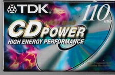 TDK - CD POWER BLANK TAPE * HIGH ENERGY PERFORMANCE * 110 Minutes * SEALED