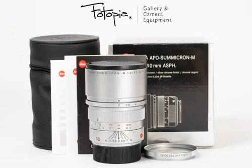 Leica APO-Summicron-M 90mm F2 ASPH - Silver, full packing & UVa filter (91-93%)
