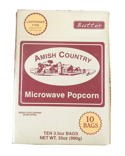 Amish Country Popcorn | altmodisches Mikrowellen-Popcorn | 10 Taschen Ladyfinger Aber - Bild 1 von 8