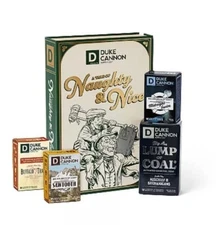 Duke Cannon Naughty or Nice Set Soaps Lump Of Coal, Sawtooth, Burbon, Mid. Swim