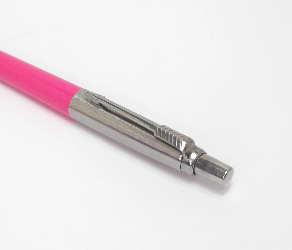 Bolígrafo vintage Parker Jotter rosa y tapa de acero - Francia Foto 3 de 4