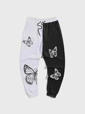Black White Graffiti Man Pants Fashion Gym Sweatpants Clothing Winter Trousers