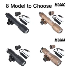Airsoft M600C M300 Tactical Metal Scout Flashlight LED Picatinny Spotlight Torch