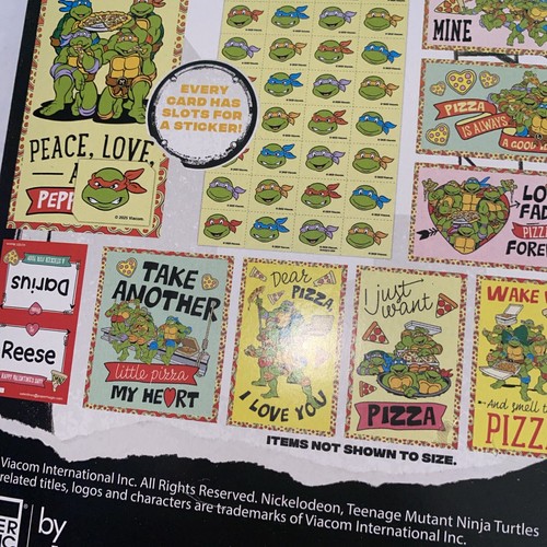 Tarjetas de aula Teenage Mutant Ninja Turtles Día de San Valentín 16 unidades pegatinas BT - Imagen 5 de 7