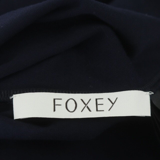 Foxy Foxey Control C. Embroidery Logo T-Shirt Cut Sew Short Sleeve 40 Navy Blue