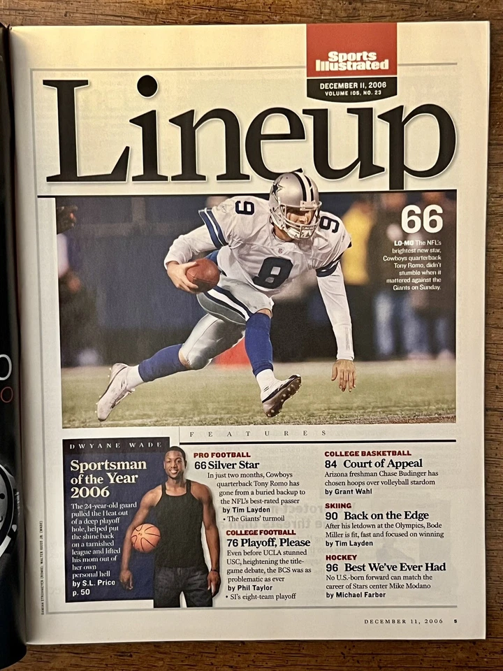 Sports Illustrated 11 de diciembre 2006 Dwayne Wade Miami Heat Deportista del Año Foto 2 de 4