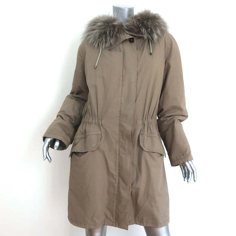 Grey fur lined clearance parka
