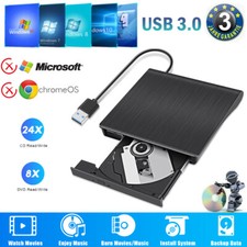 Externes DVD Laufwerk USB 3.0 Brenner Slim CD...
