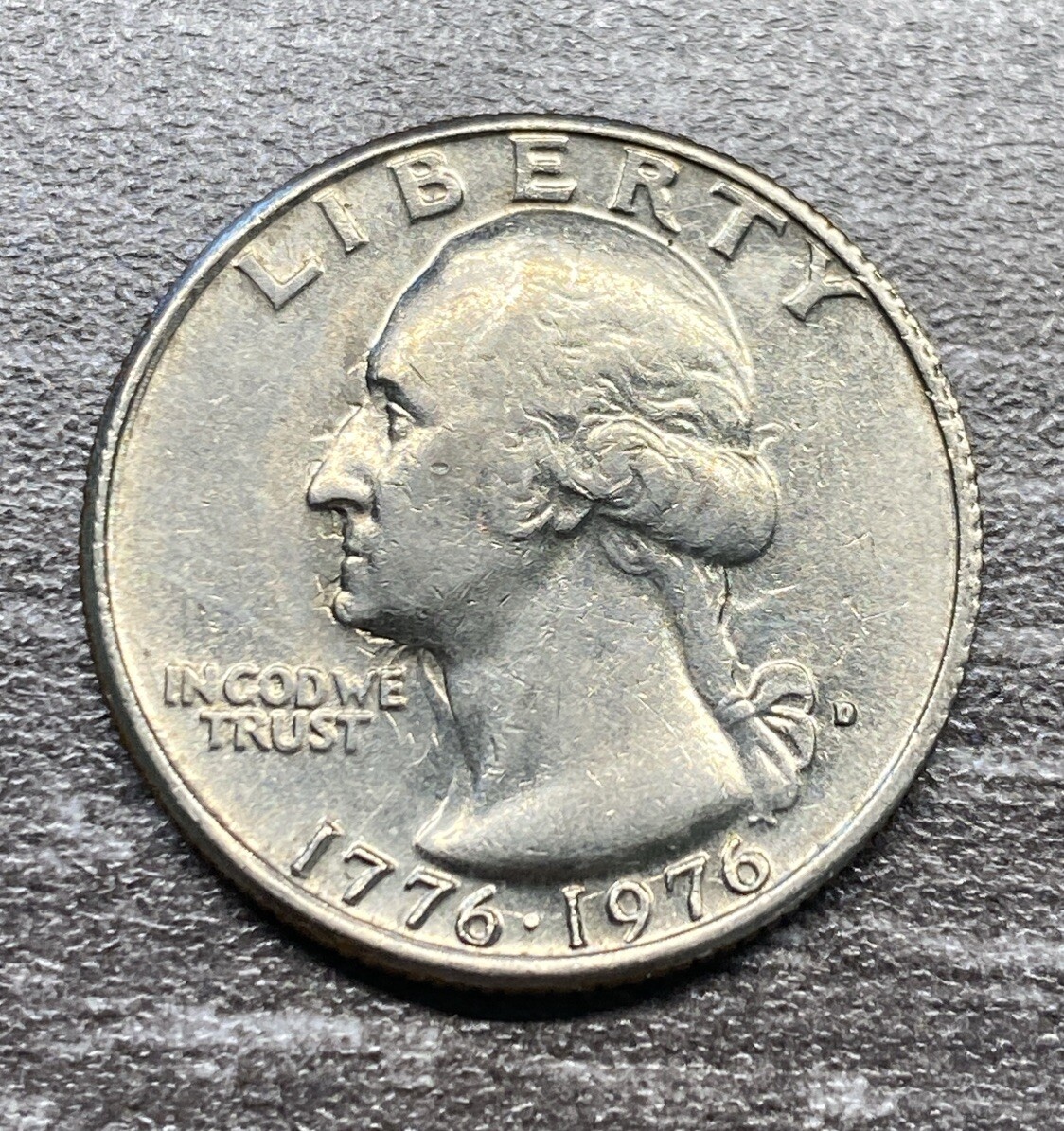 Wild! Die Clash 1976 D Bicentennial Quarter Mint Error Very