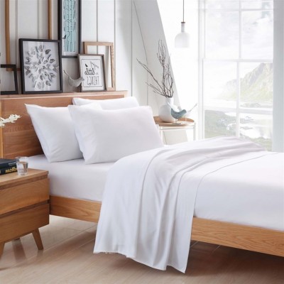 WHITE 100% EGYPTIAN BAMBOO BED LINEN SHEET HIGH QUALITY NATURAL