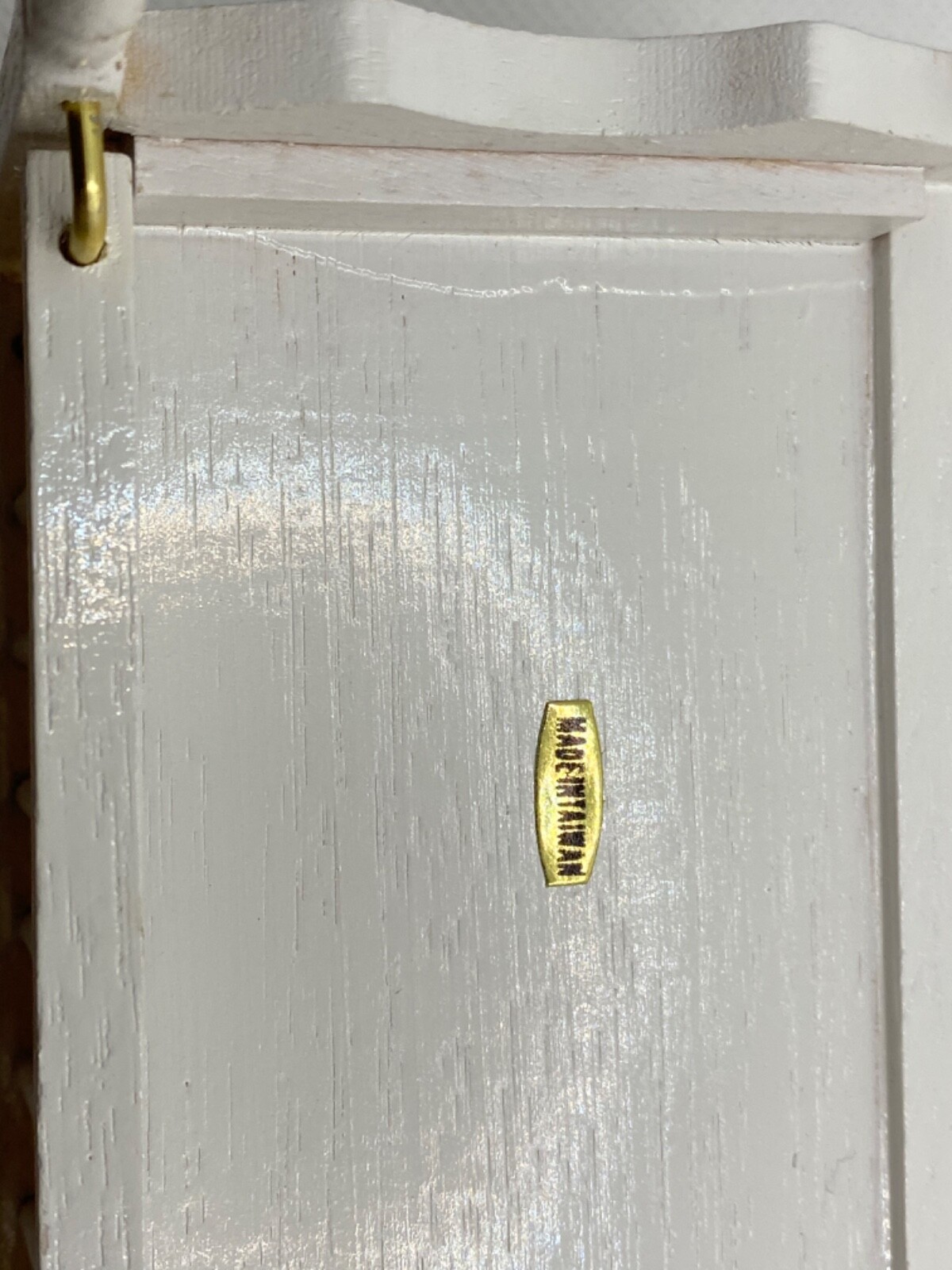 Vintage Dollhouse Baby Furniture White Wood Crib/Coat Rack/Toy Chest eBay