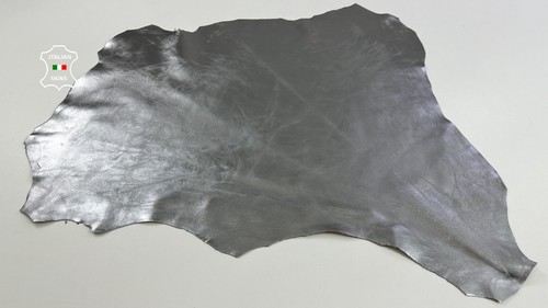 METALLIC CHROME Thick Italian Lambskin Sheep leather hides 6sqf 1.1mm #C3739 - Picture 2 of 7