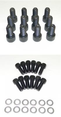 Chevy SB 283 302 Allen Black Oxide Grade 8 Intake and Header  Bolt Kit NEW
